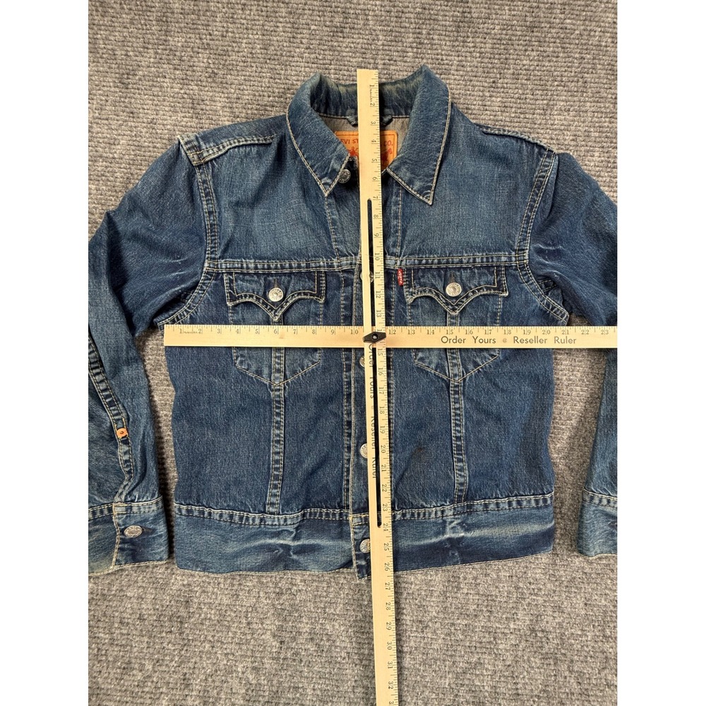 Levi's Denim Trucker Jacket unisex Large Blue Good Type 3 Jean Jacket 70901 1063 - Picture 7 of 9